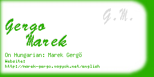 gergo marek business card